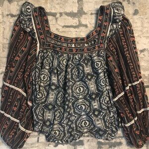 Free people Tunic blouse floral large
